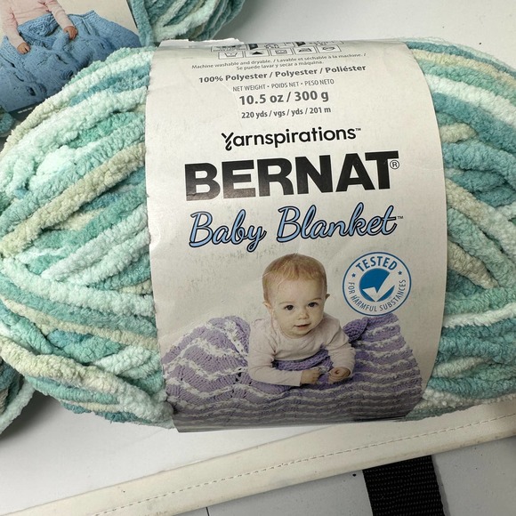 Bernat Office Yarnspirations Bernat Baby Blanket Yarn Lot Of 6